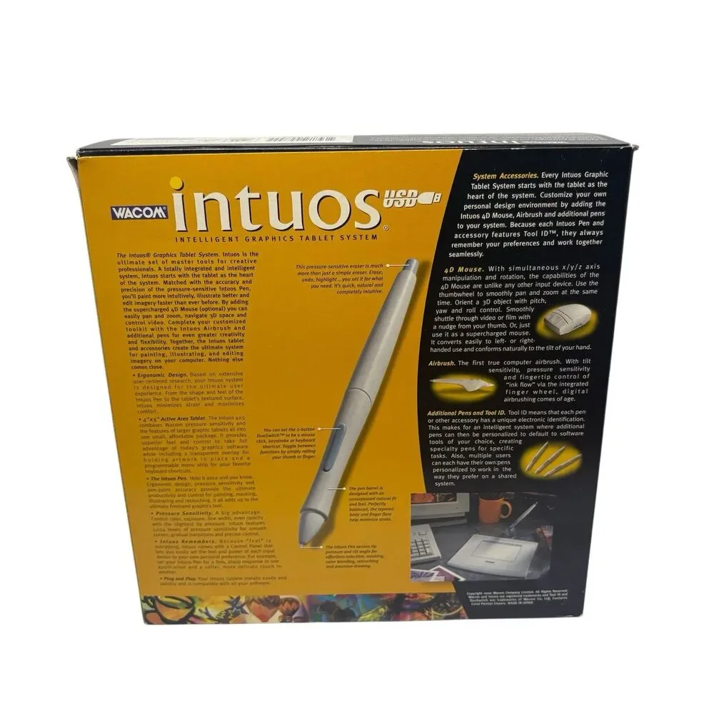 Wacom Intuos 4X5 Graphics Tablet System with Pen Expandable Plug Play GD-0405-R